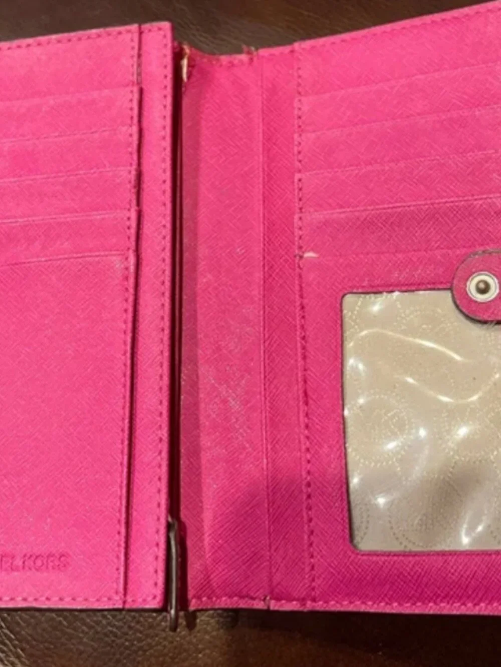 Michael Michael Kors Saffiano Leather Continental Barbie Pink Wallet